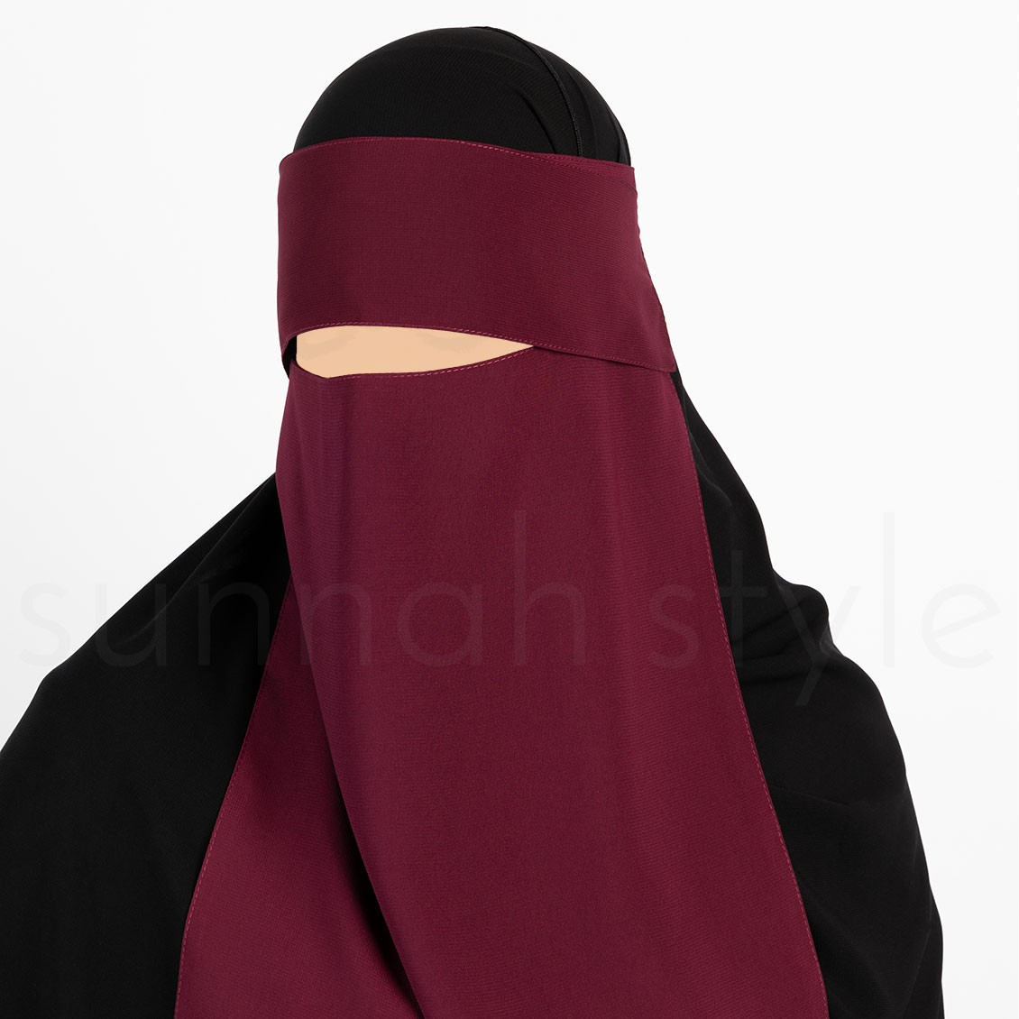 Sunnah Style Adjustable Niqab Flap Burgundy